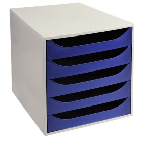 ECOBOX+ 5 tiroirs Office gris/bleu nuit