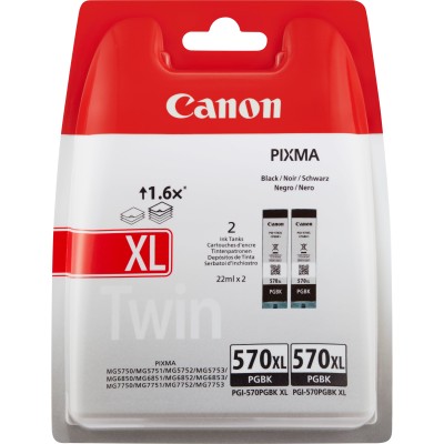 Canon ink 0318C007 PGI-570XLBK Twinpack Pigment black