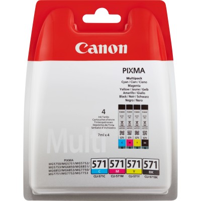 Canon ink 0386C005 CLI-571 Multipack black + Color BK C M Y