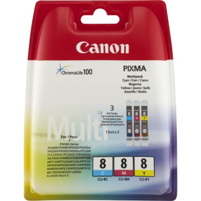 Canon ink 0621B029 CLI-8 Multipack Color C M Y