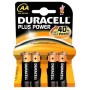 Pack de 4 piles Duracell Alkaline Plus Extra Life  AA LR6