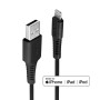 Câble USB Type A vers Lightning, noir, 0.5m