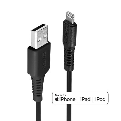 Câble USB Type A vers Lightning, noir, 2m