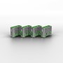 Port Blocker USB Tipo A - Chiave e 4 serrature, Verde