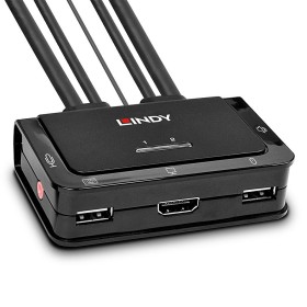 Switch KVM 2 ports HDMI 4K30, USB 2.0 & audio, câbles intégrés