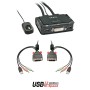 Switch KVM DVI-D Single Link, USB 2.0 & audio, 2 ports