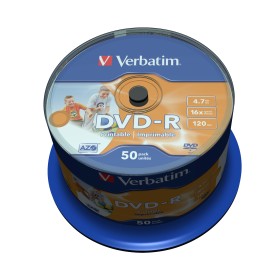 50 DVD-R VERBATIM 120MIN SPEED 16X 4,7 GB SPINDLE PRINTABLE