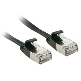 Câble réseau Plat Noir Cat.6A U FTP, 0.3m