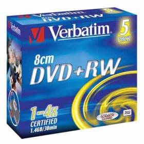 DVD+RW Verbatim P 5 DVD+RW 8CM 1.4GO 4X 43565