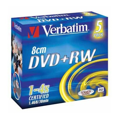 DVD+RW Verbatim P 5 DVD+RW 8CM 1.4GO 4X 43565
