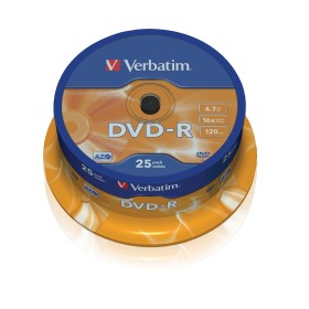 DVD-R Verbatim - 4,7 Go   120 min 16x - 25 pièces en cloche