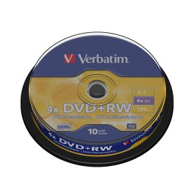 DVD+RW Verbatim - 4,7 Go 4x Speed - cakebox 10 pièces