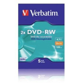 Verbatim live it! - 5 x dvd-rw 4.7 go 2x - support de stockage 43196
