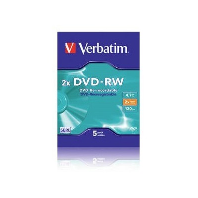 Verbatim live it! - 5 x dvd-rw 4.7 go 2x - support de stockage 43196