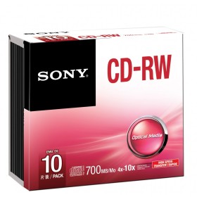 10 CD-RW réinscriptible 10x 700Mo SONY