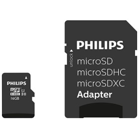 PHILIPS Carte mémoire microSDHC + adaptateur  FM16MP45B 16 Go