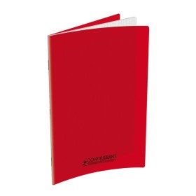 Cahier Conquerant 24x32cm 96p couv polypro seyes Rouge