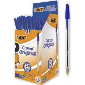 50 Bics stylo bille cristal bleu 8373601