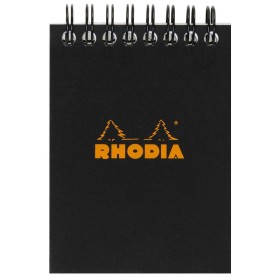Bloc RI Rhodia Classic BLACK 7,5x10,5cm 80 f Q.5x5 microperf. 80g