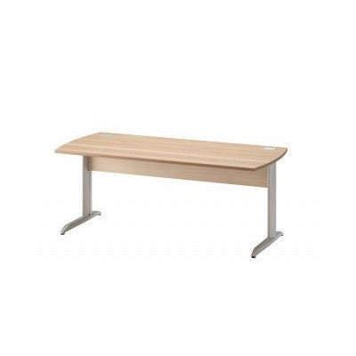 JAZZ + HETRE TABLE BUREAU 180 PIEDS METAL 2c