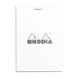 Bloc agrafé Rhodia WHITE N°12 8,5x12cm 80f Q.5x5 80g