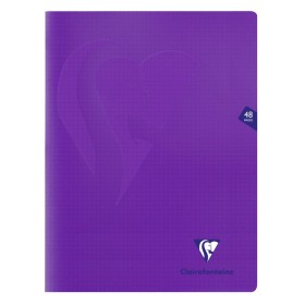 Mimesys cahier piqué polypro 24x32cm 48p Q.5x5 Violet