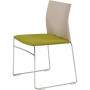 CH JILL DOS POLYPRO/ASSISE TAPISSEE PIET FIL CHROME PATINS ACCROCHABLES
