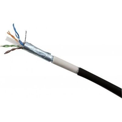 Cordon RJ45 étanche CAT 6 F/UTP noir - 0,5 m