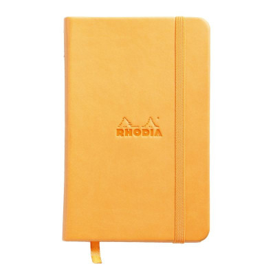 Webnotebook ORANGE 9x14cm 192p ligné pap. ivoire 90g fermeture élastique