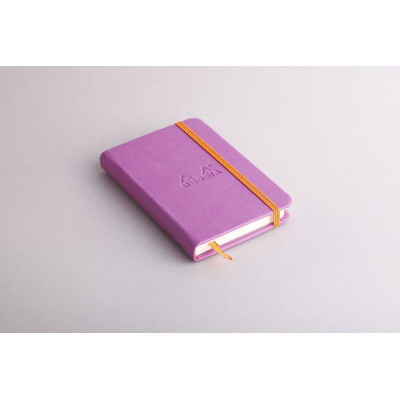 Rhodiarama carnet RR 9x14cm LILAS 192p ligné pap. ivoire 90g ferm. élast.